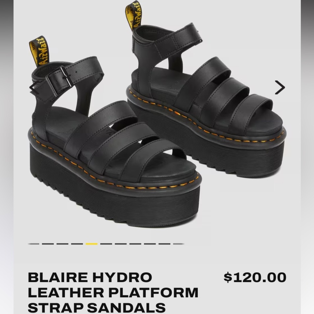 NWOT BLAIRE HYDRO LEATHER PLATFORM STRAP SANDALS
